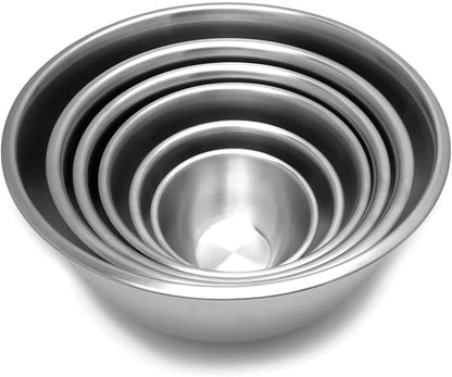 Fox Run 6-Piece Nesting Stainless Steel Polished Mirror Finish Mixing Bowls Set, 0.5, 1.25, 2.75, 4.25, 6.25 and 10.75 Quart - Image 4