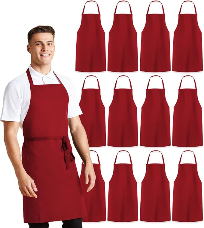 Avalon Kitchen Aprons for Men - 100% Polyester Chef Apron Women with Extra Long Ties - Cooking Aprons for Women & Mens Apron by Avalon+Kitchen