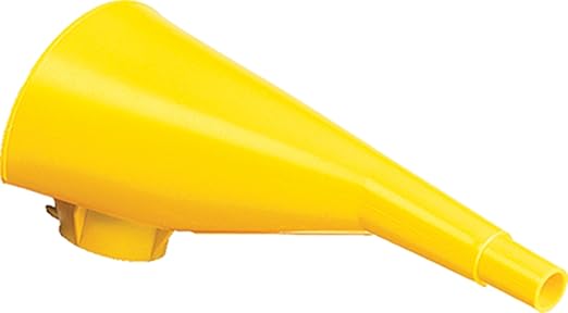 Eagle Plastic Funnel for Type I Metal Safety Cans, 5"x 7"x 12", Made of Chemically Resistant High-Density Polyethylene, Yellow, Made in the USA, F15FUN by Eagle