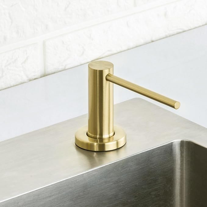 Kitchen Sink Soap Dispenser Champagne Gold Stainless Steel GAPPO Countertop Pump Hand Lotion Built in Bottle - Image 2