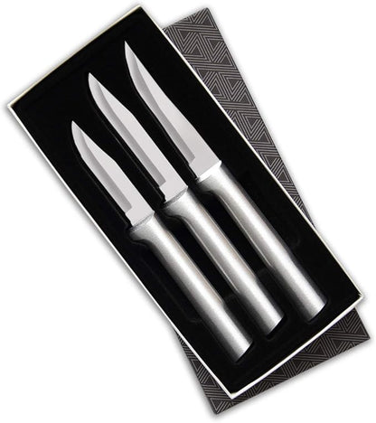 Rada Cutlery Paring Knife Galore Gift Set (S01), 3-Piece Knife Set, Stainless Steel Blades, Sliver Handle by RadaCutlery