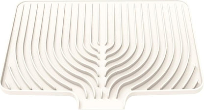 Dish Drying Mat for Kitchen Counter, with Built-in Drain Lip, Food-Grade Silicone, Easy Clean Pad for Countertop Protection, Multi-Functional Use (18x11.8, Cassava White) - Image 9