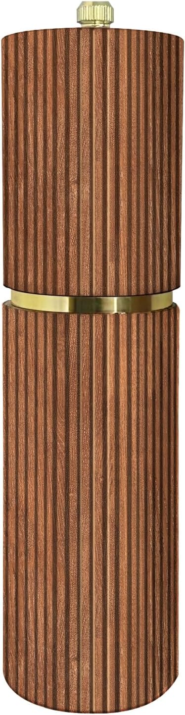 Wooden Pepper Grinder Pepper Mill,Adjustable Coarseness Salt Pepper Grinder Shaker Pepper Grinder Refillable,Acacia Wood Salt Grinder for Your Kitchen by UNIOVC