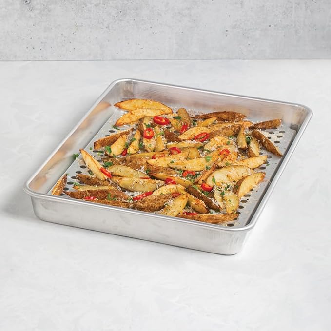 Nordic Ware Naturals High Sided Half Sheet Pan with Multi-Purpose Oven and Cooling Rack - Image 2