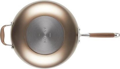 Anolon Advanced Home Hard Anodized Nonstick Deep Frying Skillet with Lid, 12-Inch Ultimate Pan, Bronze - Image 8