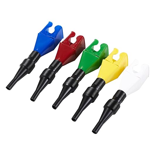 Funnels for Automotive Use,Flexible Draining Tool Snap Funnel,5Pcs Retractable Automotive Fuel Funnel,Oil Snap for Cars and Motorcycles