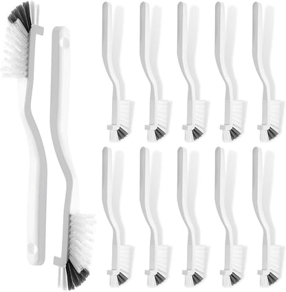 Yinkin 12 Pcs Kitchen Scrub Brush Bulk Sink Bathroom Edge Corner Cleaning Brush Right Angle Mini for Grout Household Dishwasher Tile Lines Window Track Deep Cleaning with Stiff Bristles by Yinkin