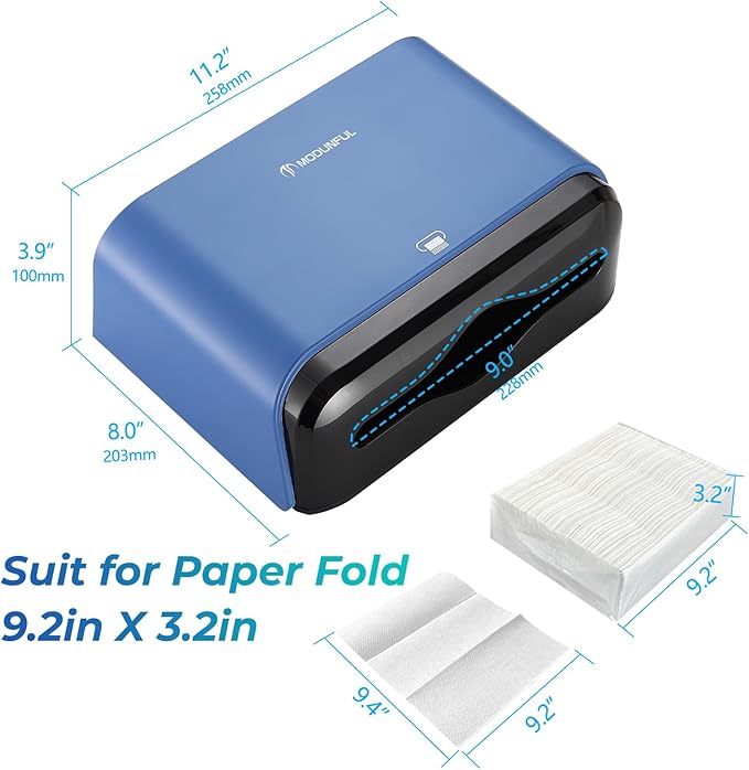 Paper Towel Dispenser Wall Mount - Adhesive Paper Wowel Holder for Bathroom Compact, Touchless Hand Towel Dispenser for Kitchen 200 Sheet - Image 5