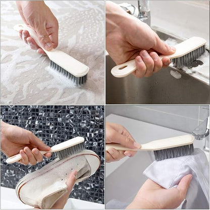 Multi-Purpose Scrub Brush Set - 4 Pack Kitchen Cleaning Brushes with Stiff Bristles for Dishes, Pots, Pans, Sink & Bottles - Dish Brush with Ergonomic Handle - Image 4