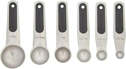 Farberware Professional Stainless SteelMeasuring Spoons Precision and Ease in Every Scoop, Features Magnetic Handles for Easy Storage, Dishwasher Safe by Farberware