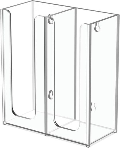 Richboom Acrylic Coffee Cup and Lid Storage Organizer Holder, 2 Compartments, Clear by Richboom