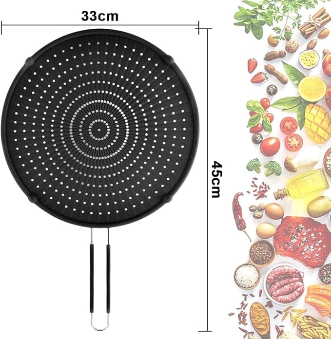 Silicone Splatter Screen for Frying Pan,13inch Grease Splatter Guard,Heat-Resistant Splatter Guards for Cooking,Dishwasher Safe - Image 2
