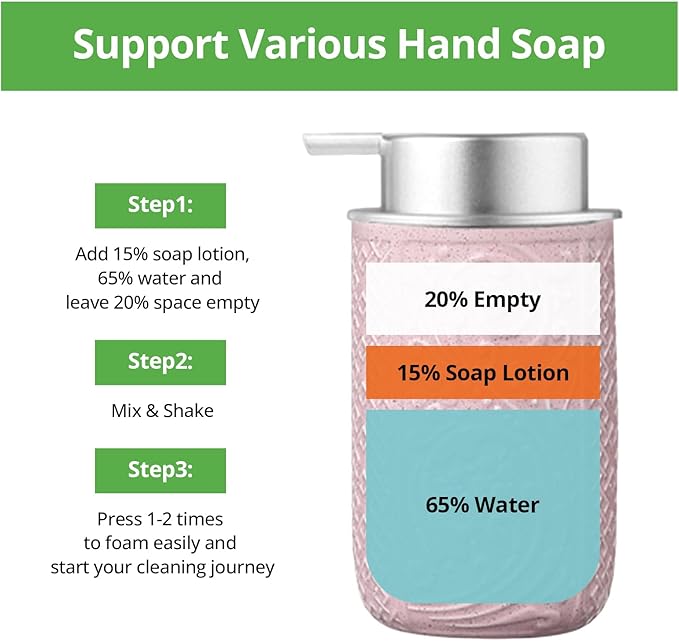 12OZ/350ML Ceramic Foaming Soap Dispenser Empty Hand Soap Dispenser Refillable Lotion Containers with Pump - Image 3