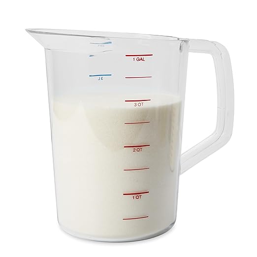 Rubbermaid Commercial Products Bouncer Clear Measuring Cup, 16-Cup/4-Quart, Clear, Strong Food Grade, Easy Read for Liquid/Dry Ingredients, for Home/Professional Kitchen - Image 4