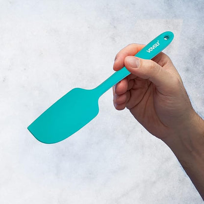 Mini Silicone Spatula - BPA Free Pro-Grade 600ºF Heat-Resistant Non-Stick Small Rubber Jar Spatula - Silicone Kitchen Scraper Utensil Tool for Cooking and Baking, 8.8 IN - Image 3