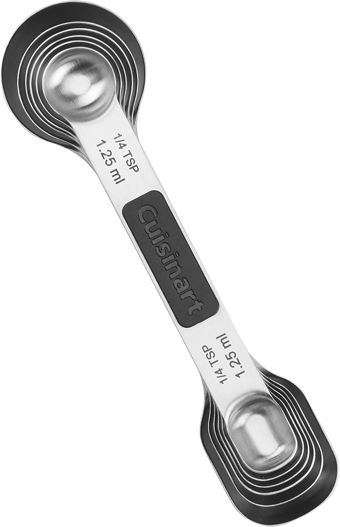 Cuisinart CTG-00-6MSP Stainless Steel 6P Set of Magnetic Measuring Spoons, Black & Silver - Image 2