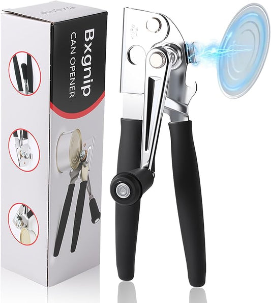 Commercial Can Opener with Magnet,Crank Can Opener Manual Heavy Duty with Comfortable Extra-long Handles, Ergonomic Design Large Handheld Can Open Easy for Big Cans,Bottle Opener by Bxgnip