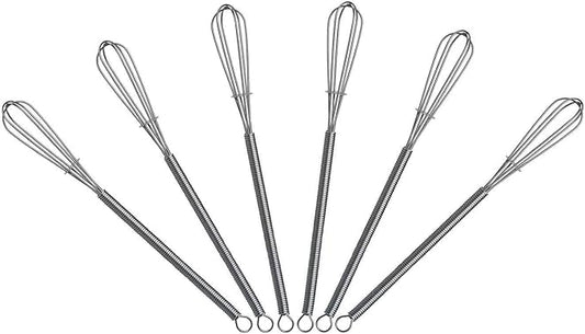 7.2 inch Mini Wire Whisk 6 Pack - Stainless Steel by Keewah