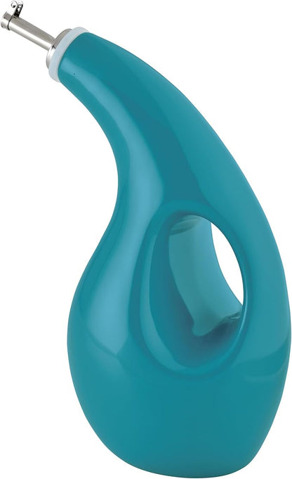 Rachael Ray Ceramics EVOO Oil and Vinegar Dispensing Bottle, 24 Ounce, Turquoise - Image 10