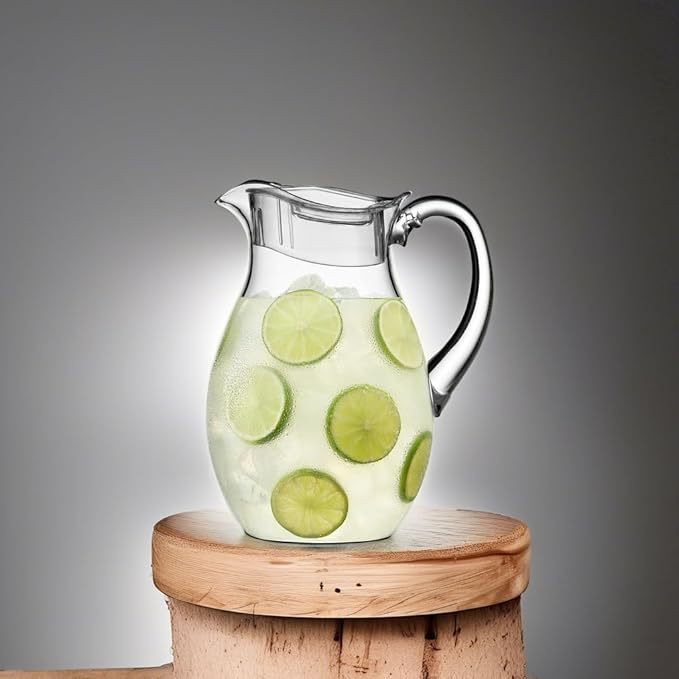 MosJos Acrylic Pitcher (72 oz), Clear Plastic, Water Pitcher with Lid, Shatterproof, BPA-Free Clear Pitcher, Ideal for Sangria, Lemonade, Juice, Iced Tea & More - Image 5
