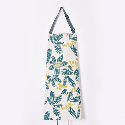 2 Pack Floral Apron for Women with Pockets, Adjustable Cotton Chef Aprons for Kitchen, Cooking, BBQ & Grill