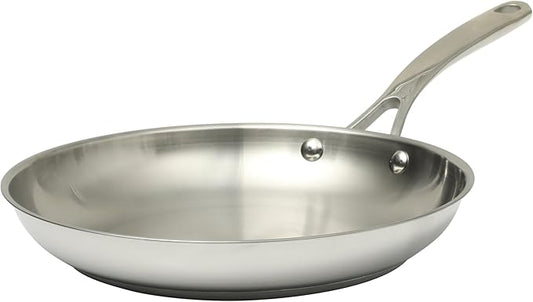 Martha Stewart Castelle 10" Stainless Steel Frying Pan Non Toxic Fry Pan Skillet by MarthaStewart