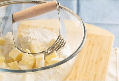 Mrs. Anderson’s Baking Professional 5-Blade Pastry Cutter and Dough Blender, Stainless Steel Blades with Wood Handle