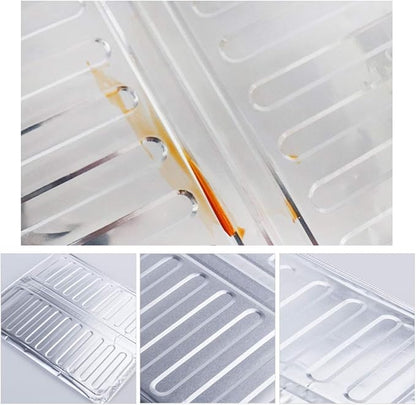 Hztyyier 3 Sided Oil Proof Aluminum Foil Splatter Guard Foldable Heat Insulation, Easy to for Kitchen Stove, Single or Double Stove Use (silver), Hztyyierbdghskgcvt-79
