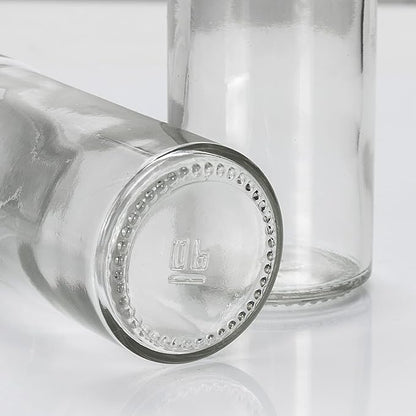 2 Pcs Glass Spice Jars/Bottles - 3oz Empty Round Spice Containers with Airtight Metal Caps with Shaker Lids (2, clear) - Image 3