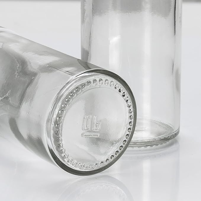 Tianifa 6pcs Black Spice Jars, 3 oz Glass Seasoning Bottles, Spices Container, Empty Spice Jars,Round Spice Bottles with Airtight Plastic Caps with Shaker Lids - Image 3