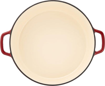 Cuisinart Chef's Classic Enameled Cast Iron Round Covered Casserole (Cardinal Red, 7- Quart) - Image 3
