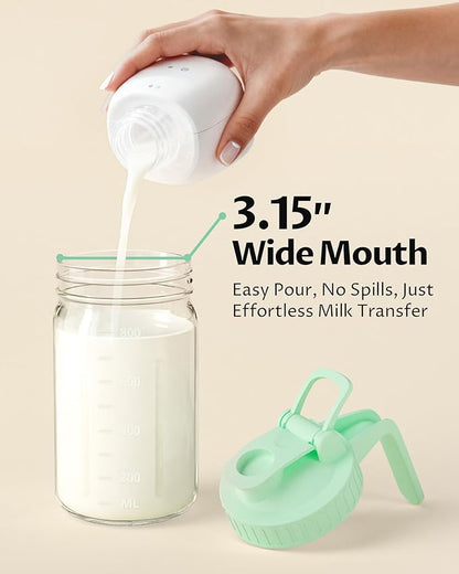 2-Pack 32oz Breast Milk Pitcher with Lid – Airtight & Leak-Proof Storage for Breastmilk, Formula, and Milk, Flip Cap with Pour Spout, Wide Mouth for Easy Filling and Cleaning - Image 5
