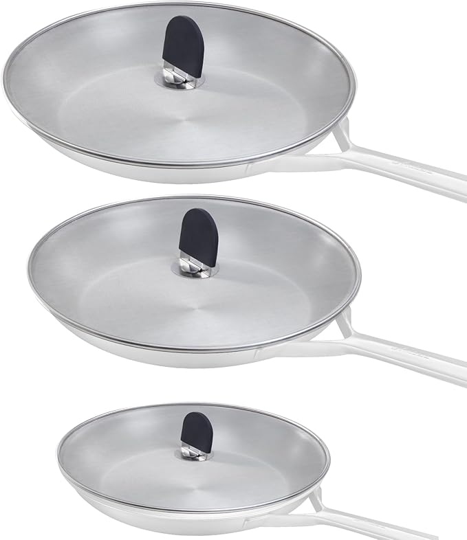 Snowyee Grease Splatter Guard, 3PCS Splatter Screen with Silicone Heat Resistant Handle and Stainless Steel Fine Mesh Design for Safe Indoor and Outdoor Cooking (13/11.5/10 inch and 33/29/25cm) - Image 8