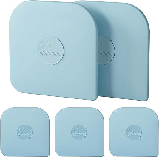 Pan Scraper, 5 Pcs Pot Scraper Plastic, Pot Scraper Non Scratch for Cast Iron, Pot and Pan Cleaning, Sturdy Scraper Kitchen Tool-Aqua by Matscover