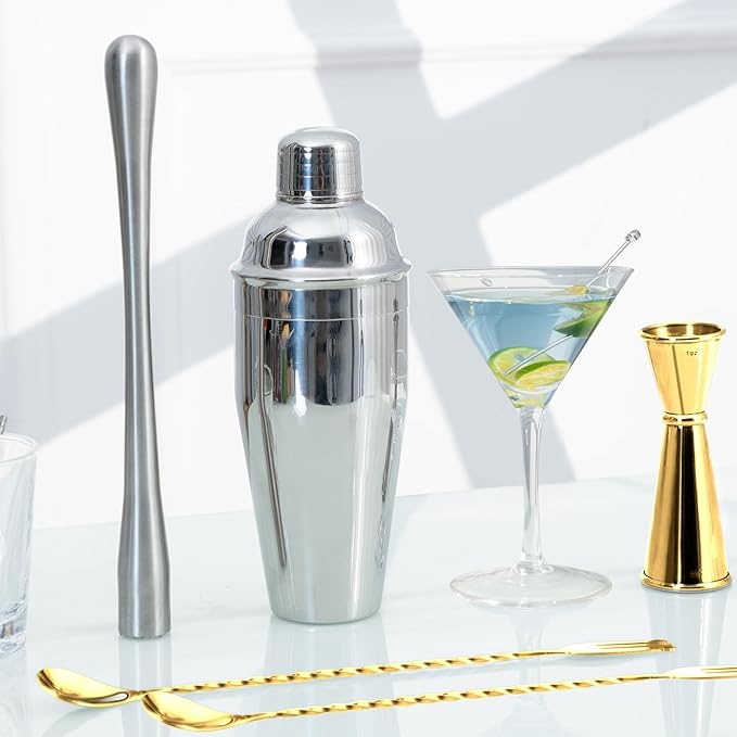 BRIOUT 2 Pcs Bar Spoon, 12 Inches Long Handle Drink Stirrer, Stainless Steel Bar Cocktail Mixing Spoons with Double Ended Design for Stirring, Gold - Image 7