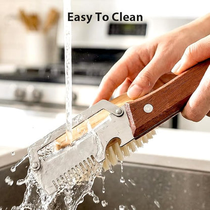Multi-Functional Vegetable Peeler for Kitchen, 2026 New Stainless Steel Peeler with Wooden Handle and Bottle Opener, Kitchen Tool for Fruit Veggie Pumpkin, Gifts for Mom (Brown，2PCS) - Image 4