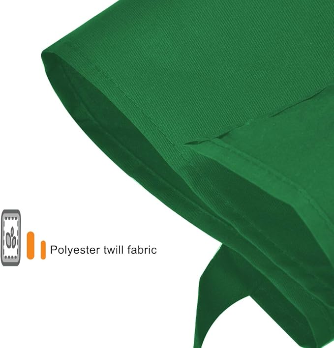 Total 12 PCS Plain Bib Blackish Green Bulk Aprons for Women Men Adult with 2 Front Pockets-BBQ Dad Grilling Cooking Apron (green-12pcs) - Image 4