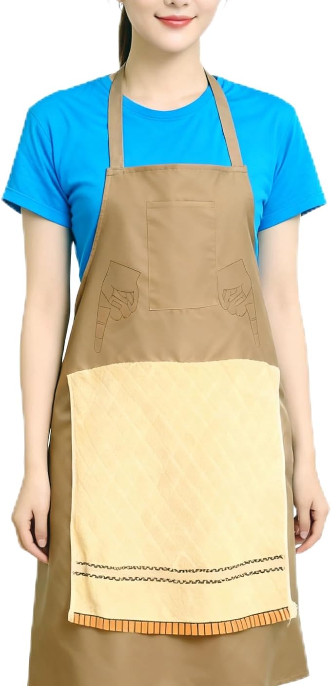 New Chef's Prank Apron, Creative Prank Apron for Men, Brown, One Size Fits Most, Surprise Pocket, Gag Gift, Cooking, BBQs, Prank Costume