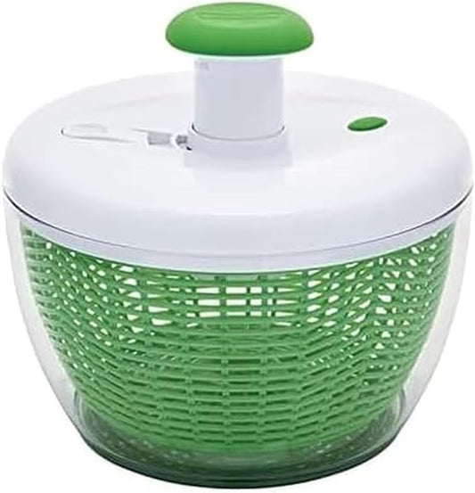 Farberware Easy to use pro Pump Spinner with Bowl, Colander and Built in draining System for Fresh, Crisp, Clean Salad and Produce, 6.6 quart, Green by Farberware