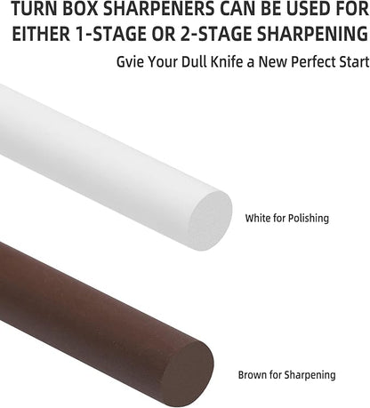 4-Rod Turn Box, Ceramic Sharpener Rod from Kitchen Sharpening Tool, Portable Manual Ceramic Sharpening Rod - Image 3