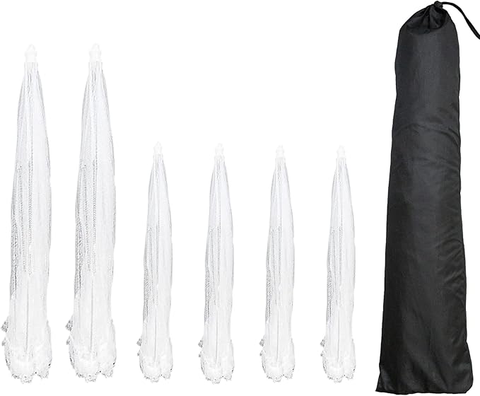 Simply Genius Mesh Food Covers for Outdoors - 2 Jumbo (39x24 in) & 4 Large (17x17 in), White Collapsible 6-Pack - Pop-Up Reusable Food Nets & Tents for Outdoor Serving & Picnics with Bug Protection - Image 7