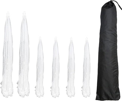 Simply Genius Mesh Food Covers for Outdoors - 2 Jumbo (39x24 in) & 4 Large (17x17 in), White Collapsible 6-Pack - Pop-Up Reusable Food Nets & Tents for Outdoor Serving & Picnics with Bug Protection - Image 7