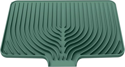 Dish Drying Mat for Kitchen Counter, with Built-in Drain Lip, Food-Grade Silicone, Easy Clean Pad for Countertop Protection, Multi-Functional Use (18x11.8, Dark Green) - Image 9