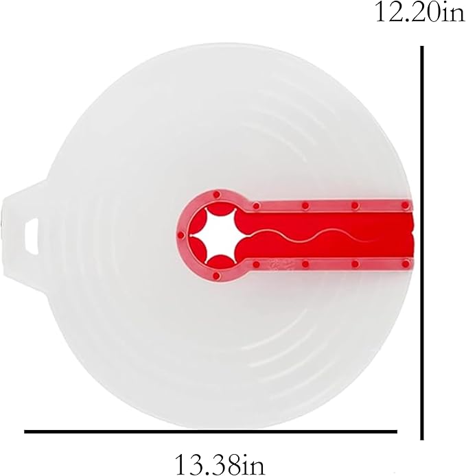 Silicone Splatter Guard - 12-Inch Mixer Cover & Bowl Lid， Universal Hand Mixer Splatter Guard & Mixing Bowl Cover. Transparent Anti-Splash Lid for Whisking Eggs & Baking, Fits Most Bowls.