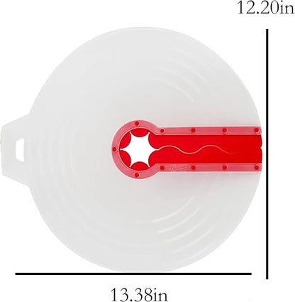 Silicone Splatter Guard - 12-Inch Mixer Cover & Bowl Lid， Universal Hand Mixer Splatter Guard & Mixing Bowl Cover. Transparent Anti-Splash Lid for Whisking Eggs & Baking, Fits Most Bowls.