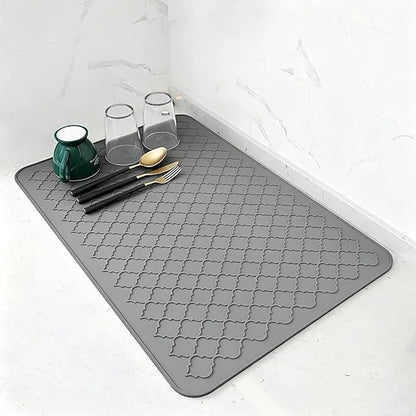 Silicone Stove Top Cover for Electric Stove- Range Covers for Electric Stove,Silicone XXL Dish Drying Mat, Glass Cooktop Covers, Flat RV Range top Mats (Gray, 20"x28")