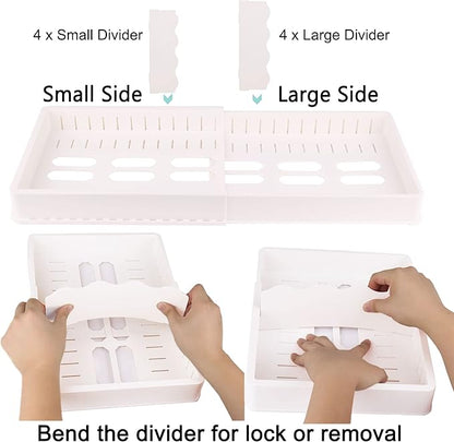 SWOMMOLY Expandable Food Storage Container Lid Organizer, Includes 8 Adjustable Dividers, 30 Preprinted and Blank Writable Labels, Extra Large - Image 5