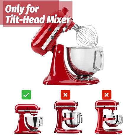 K45WW Dishwasher Safe Whisk Attachment Fits 4.5 Quart and 5 QT KitchenAid Tilt-Head Stand Mixer Stainless Steel 6 Wires Whip for Egg Heavy Cream Beater, Cakes Mayonnaise - Image 5