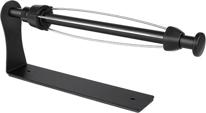 MONEER Magnetic Paper Towel Holder for Frige, One-Hand Operable Paper Towel Holder, Self-Adhesive, No Drill Magnet Paper Towel Holder for Kitchen, Refrigerator, RV, Garage (Black)