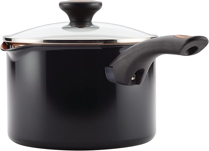 Farberware Glide Nonstick Sauce Pan/Saucepan with Straining and Lid, 3 Quart, (Black) - Image 9